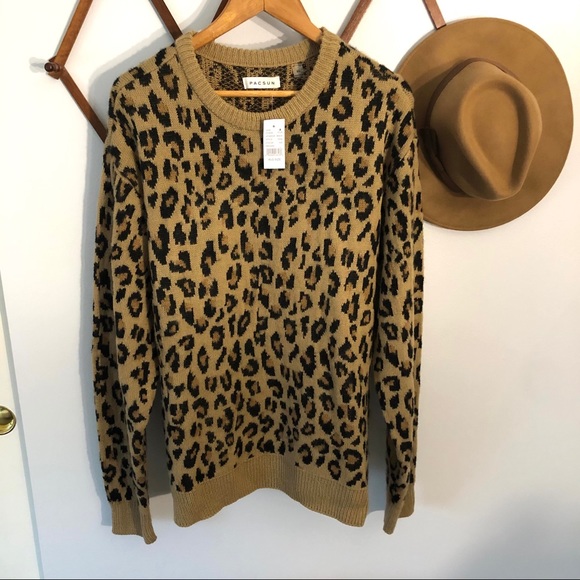 Nwt Pacsun Leopard Print Sweater Xl 